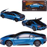 Машина металлическая 1:24 scale BMW i8, цвет синий, двери и капот открываются