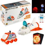 Игр. набор SPACE TEAM II 2 в 1 шаттл + вездеход в компл. 3 космонавта, свет. и звук. эффекты