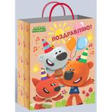 Пакет подарочный крафтовый Ми-ми-мишки ml, 22*31*10 см ЧУДО ПРАЗДНИК