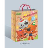 Пакет подарочный крафтовый Ми-ми-мишки m, 18*22,7*10 см ЧУДО ПРАЗДНИК