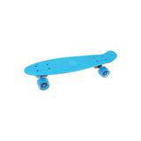 Скейтборд пластик 56 см, колеса PU со светом, крепления алюмин., голубой