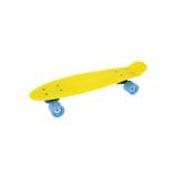 Скейтборд пласт. 55x15 см, PVC колеса без  света  с  пластмассовым  креплениям, жёлтый