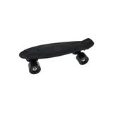 Скейтборд пласт. 41x12 см , с  большими PVC колесом без  света, чёрный
