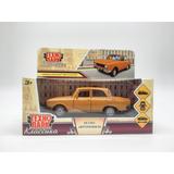 Машина металл азлк москвич-2140sl, дл 12,5 см, дв, баг, ин, оранжевый, кор. Технопарк