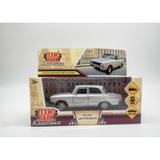 Машина металл азлк "москвич-2140sl", дл 12,5 см, дв, баг, ин, серебр, кор. Технопарк