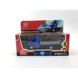 Машина металл газ-3302 "газель" 12,8 см, двери, багаж, инерц, синий, кор. Технопарк