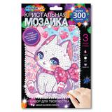 Кристальная мозаика 17*23 см белая кошечка МУЛЬТИ АРТ 