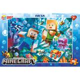 Подводный Minecraft. Пазл классический в коробке. 160 деталей. 285х190х33 мм. Умные игры