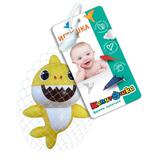 Игрушка для ванны акула желтая 11 см, в сетке, КАПИТОШКА