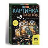 Картина пайетками 26*18 см семья сов МУЛЬТИ АРТ