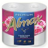 Almax Туалетная бумага Premium 3 слоя 4 рулона