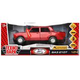 Машина металл свет-звук LADA ваз 2107, дв, кап, баг, св-зв,инер,17,5 см,крас Технопарк 