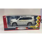 Машина металл свет-звук TOYOTA LAND CRUISER 200, 21 см, двер, инер, бел, кор Технопарк 
