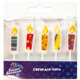 Набор свечей Фигура, Яркие огни, 6 см, 5 шт, 702242