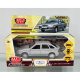 Машина металл LADA-2114 "SAMARA" 12 см, двери, багаж, инерц, серебрист, кор. Технопарк