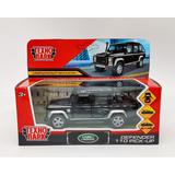 Машина металл LAND ROVER DEFENDER PICKUP 12 см, двери, багаж, черный, кор. Технопарк