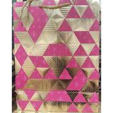 Пакет подарочный с тиснением, фольга, геометрия, размер мl ЧУДО ПРАЗДНИК