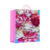 Пакет подарочный МАТОВЫЙ, м, цветы 7 ЧУДО ПРАЗДНИК