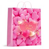 Пакет подарочный МАТОВЫЙ пакет подарочный мl, сердца ЧУДО ПРАЗДНИК