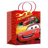 Пакет подарочный МАТОВЫЙ, мl, машинки поздравляю ЧУДО ПРАЗДНИК