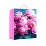 Пакет подарочный МАТОВЫЙ, м, цветы 6 ЧУДО ПРАЗДНИК
