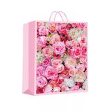 Пакет подарочный МАТОВЫЙ, м, цветы 5 ЧУДО ПРАЗДНИК