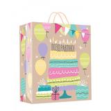 Пакет подарочный крафт l с днем рождения детский ЧУДО ПРАЗДНИК