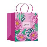 Пакет подарочный глянцевый пакет подарочный l, 26*32*14 см, глянцевый,цветы 8 27