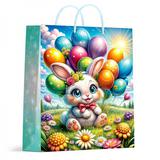 Пакет подарочный глянцевый пакет подарочный l, 26*32*14 см, глянцевый,зайка 27