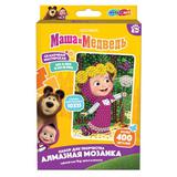 Алмазная мозаика 10*15 см, в коробке Маша и Медведь МУЛЬТИ АРТ