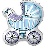 Шар (29""74 см) Фигура, Коляска для мальчика, Голубой, 1 шт в уп, 220946
