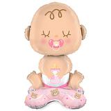 Шар 3D (25""64 см) Фигура на подставке, Малышка Девочка, 1 шт в уп, 24894