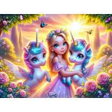 Пазлы 160 Принцесса с единорогами