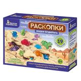 Раскопки 19 артефактов (4 динозаврика, 15 мелких ракушек)