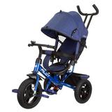 Велосипед 3-хколес с руч упр цвет: синий, тормоз, накл спинка, коляс крыша, надувн кол 12" и