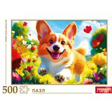 Бегущий корги. Пазлы в коробке 500 деталей. 225х320х40 мм. Умные игры 