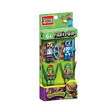 Конструктор фигурки мой мир+черепашки -4 шт. Город мастеров