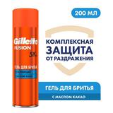 Gillette FUSION Гель для бритья Увлажняющий (с маслом какао) 200мл