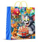 Пакет подарочный глянцевый l,Кот и мышь,140 гр/м2 ЧУДО ПРАЗДНИК