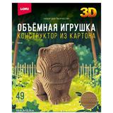 Конструктор из картона. Объёмная игрушка Котик