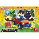По мотивам Minecraft. Пазлы в коробке 160 деталей. 285х190х33 мм. Умные игры 