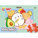 Molang. Пазлы классические в коробке. Пазл 54 детали. 90х65х25 мм. Умные игры в уп.32шт