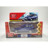 Машина металл LADA PRIORA длина 12 см, двери,багаж,инерц,синий, Технопарк