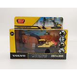 Модель металл свет-звук VOLVO ЭКСКАВАТОР 18 см, дверь, подв дет, кор. Технопарк