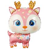 Шар (29""74 см) Фигура, Олененок, Розовый, 1 шт