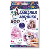 Алмазная мозаика фигурная на подставке 10*15 см принцесса и единорог МУЛЬТИ АРТ