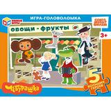Чебурашка Золотая коллекция. Игра-головоломка с фигурными деталями. Умные игры 