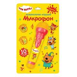 Микрофон 10 песен, фраз и звуков ТРИ КОТА на блист. Умка