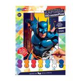 Раскраска по номерам 17х23 см ночной герой МУЛЬТИ АРТ