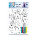 Объемная картина снежная принцесса MultiArt